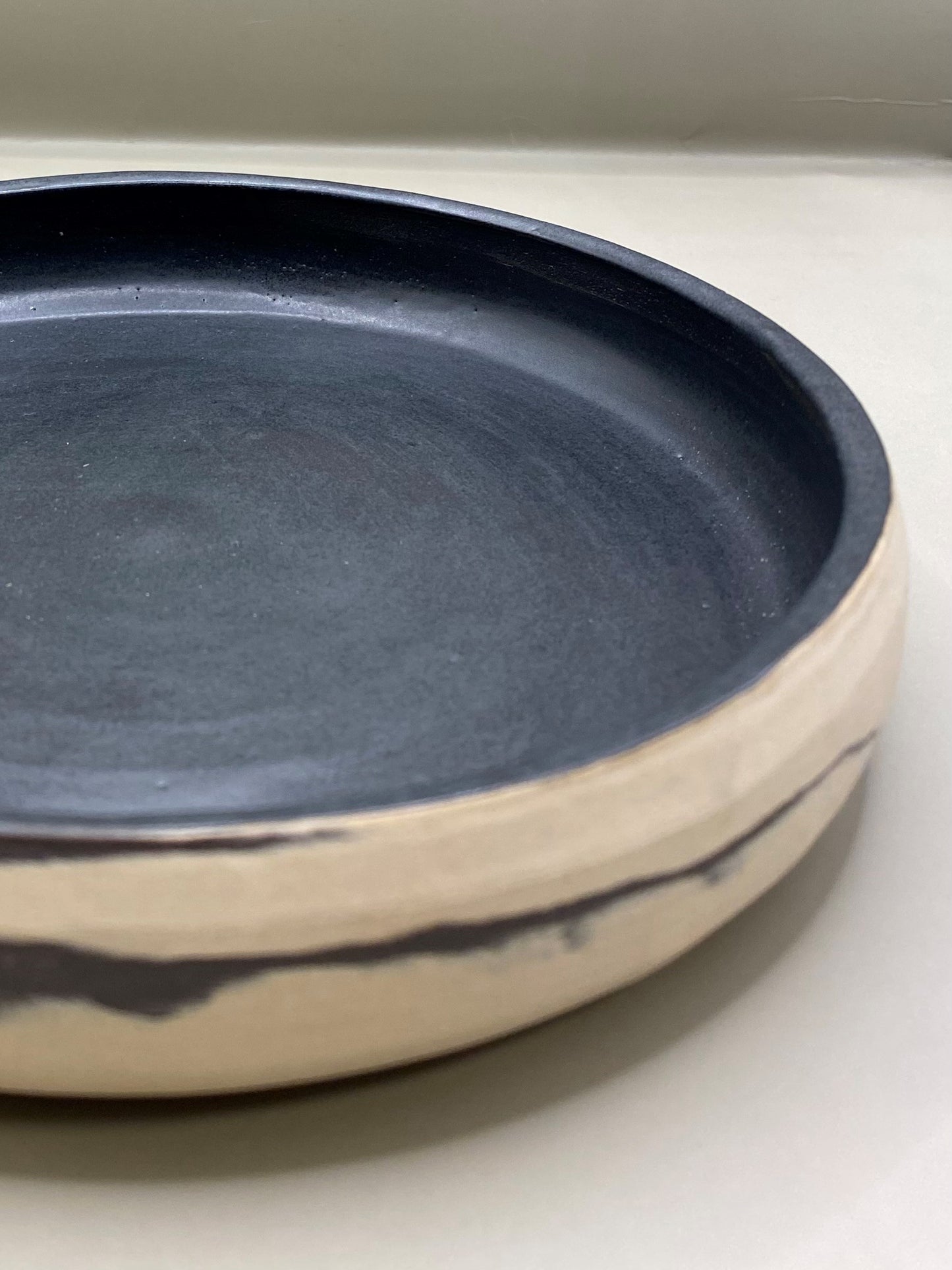 צלחת עמוקה מחימר מעורב